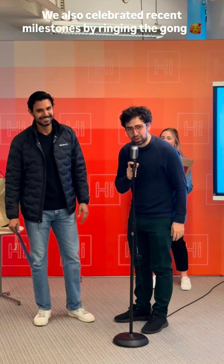 Team members celebrating a milestone at the i-lab